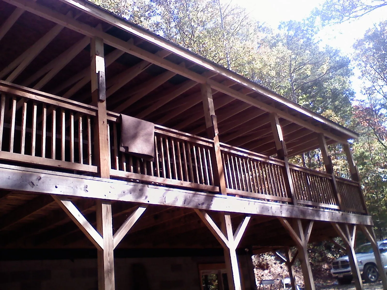 Timber framing under a new elevated porch and deck — Roof Leak Repair in Wilder by Roofing Brothers